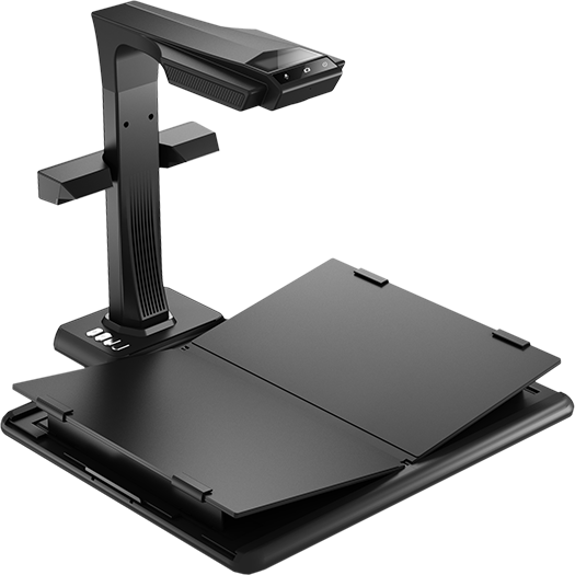 The CZUR M3000 Pro V2 book scanner has an integrated v-shaped book cradle to protect your books when scanning.